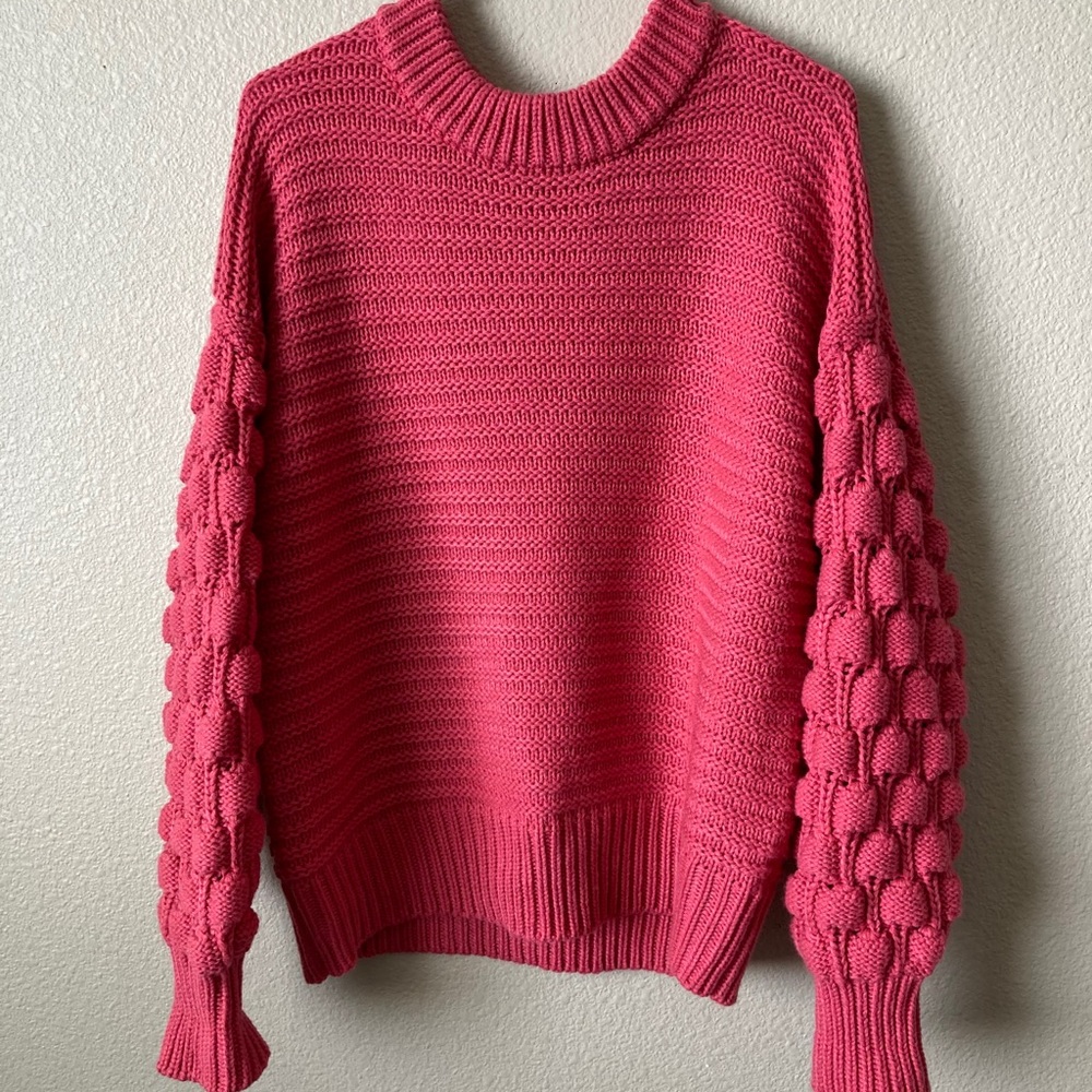 ELodie bubble sleeve pullover sweater